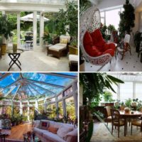 the idea of ​​using bright ideas for decorating the winter garden picture