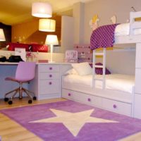 option to use a bright lilac color in the decor picture