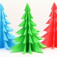 option to create a beautiful Christmas tree from paper do-it-yourself picture