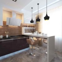 the idea of ​​a bright kitchen design of 10 sq.m. n series 44 picture