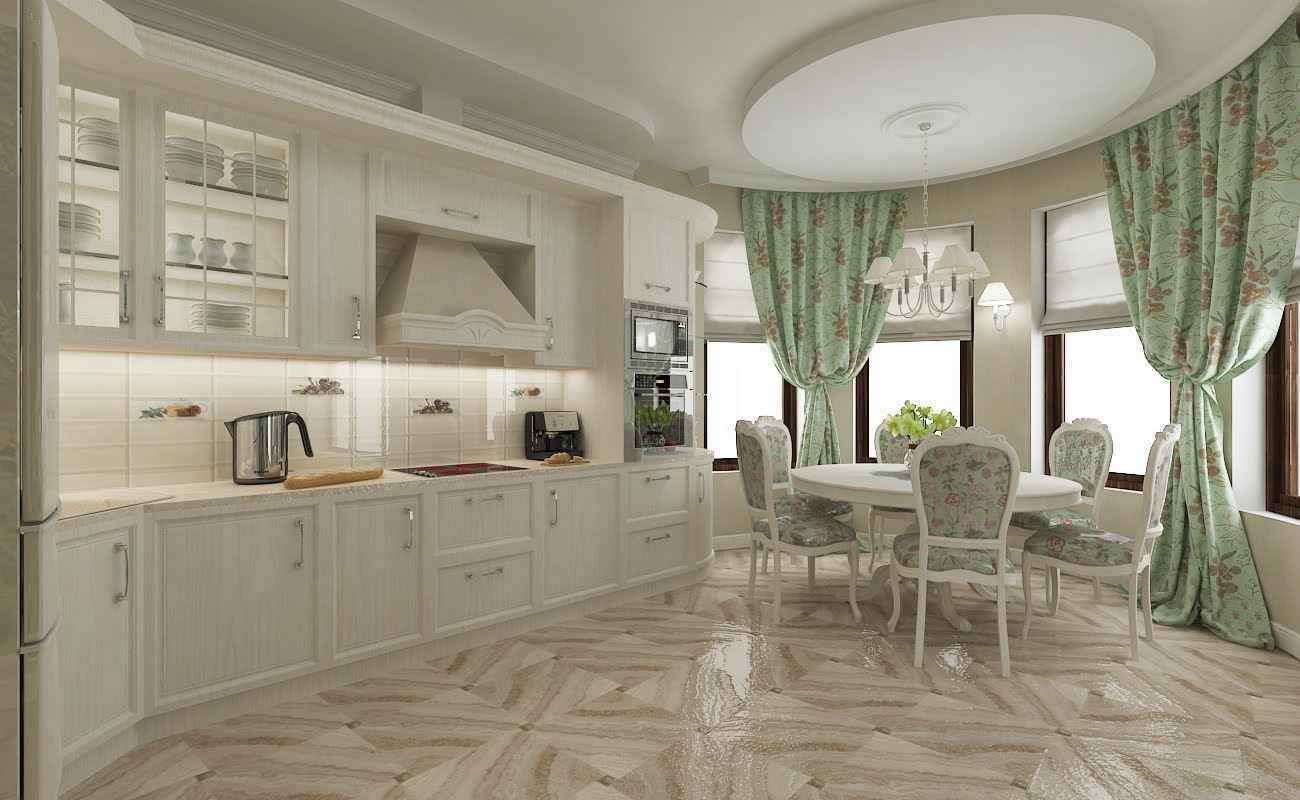 an example of a beautiful kitchen design in a classic style