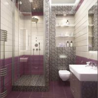example of an unusual interior tile laying in the bathroom photo
