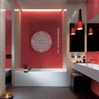 idée de conception inhabituelle pose de carreaux dans l'image de la salle de bain