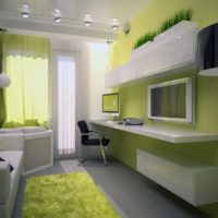 teenager's bedroom light green