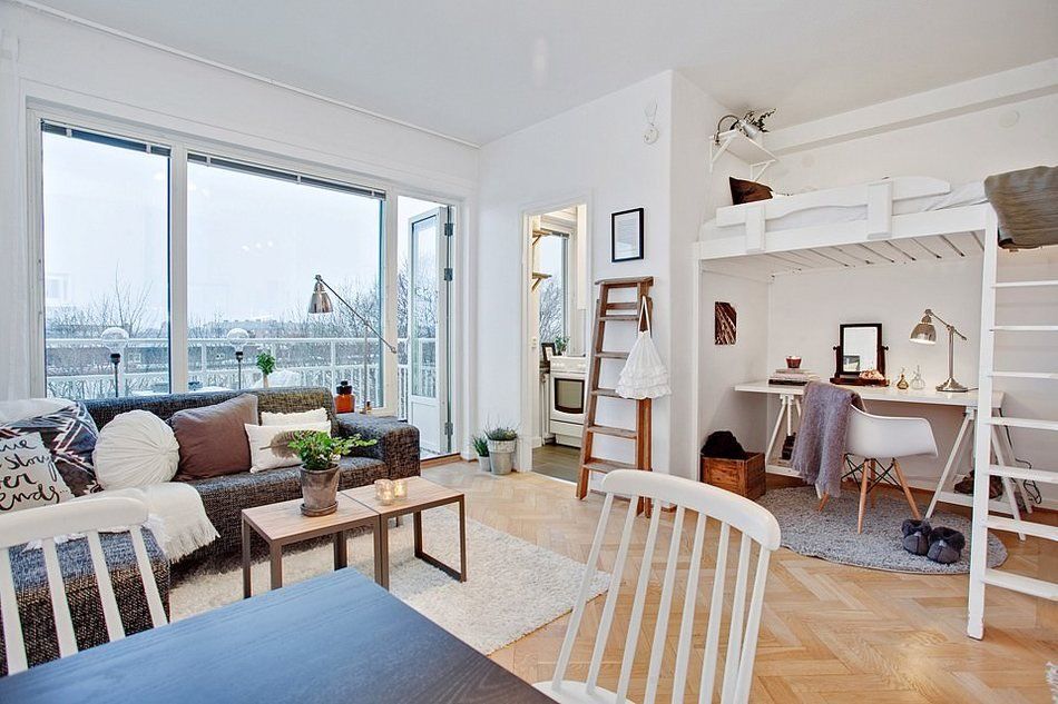 one-room apartment design ideas