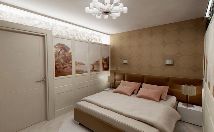 beige tones in the bedroom
