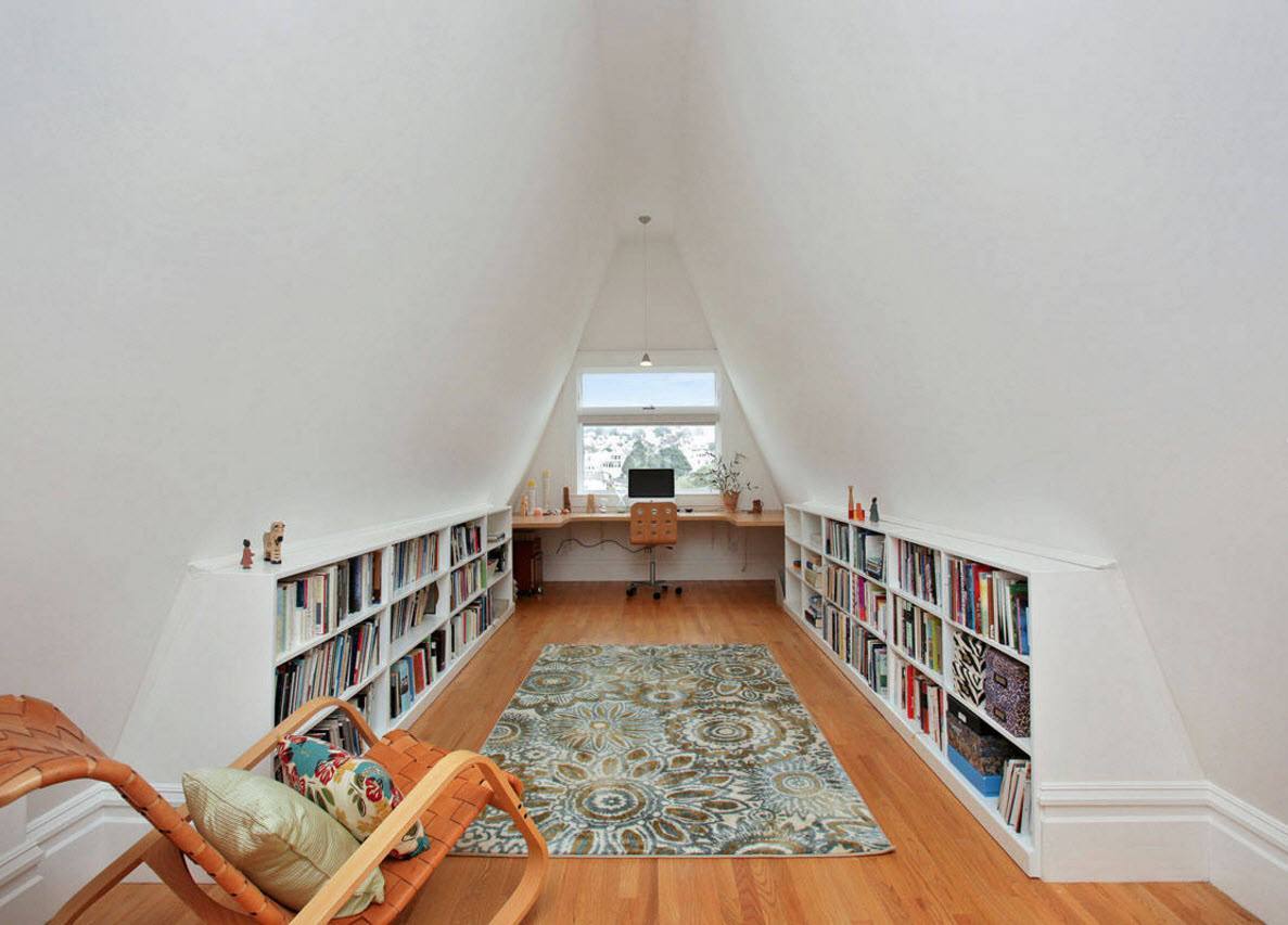 attic library design