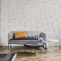 design and combination of wallpaper photo interior