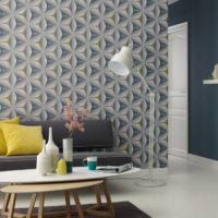 design and combination of wallpaper interior photo