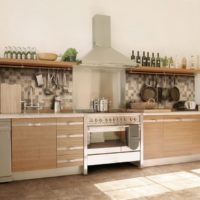 kitchen design without upper hanging cabinets photo interior