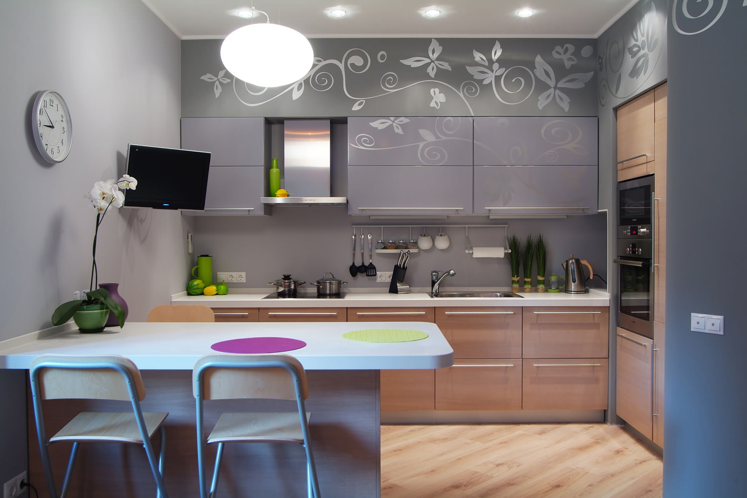 cucina design nell'appartamento