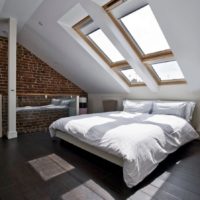 attic design in a private house