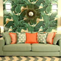 wallpaper design in the apartment living room photo
