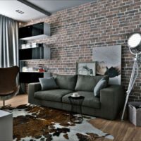 design of a studio apartment 33 m2 interior photo
