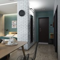 appartamento monolocale di design di 33 m2 interni