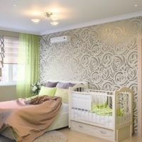 design of a studio apartment with a nursery