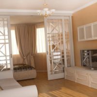 design of a studio apartment with a baby photo