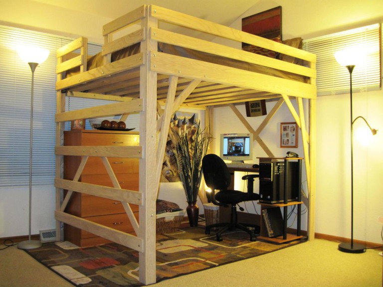 multifunctional bed with table