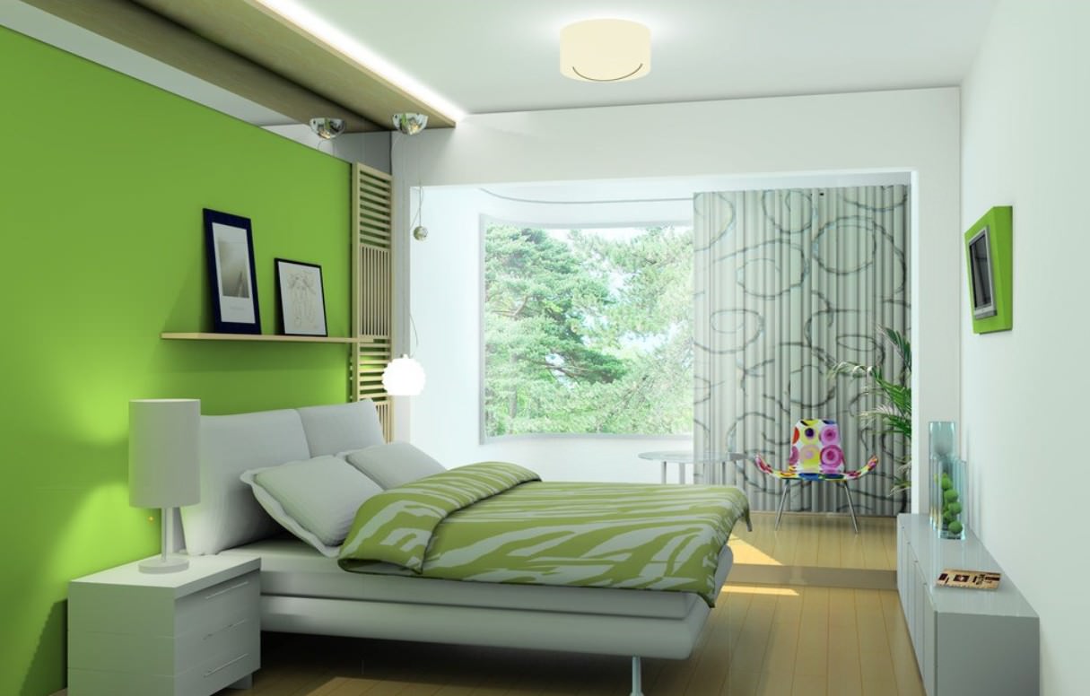 light green bedroom design