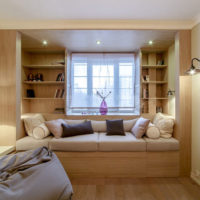 design of the living room bedroom with a niche