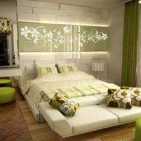 small bedroom design light green