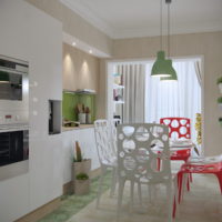 kitchen in a studio apartment design
