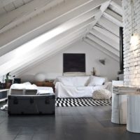 attic in a private house design