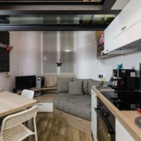 Studio apartment 30 sq m design project