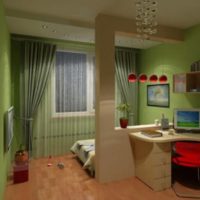 studio apartment for a family with a child design