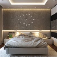 decoration of the ceiling in the bedroom design photo