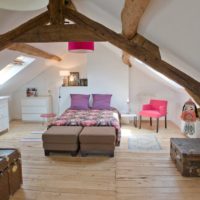 stylish attic design in a private house