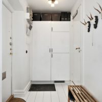 hallway design in white color photo
