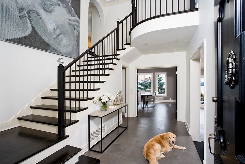 hallway design with stairs