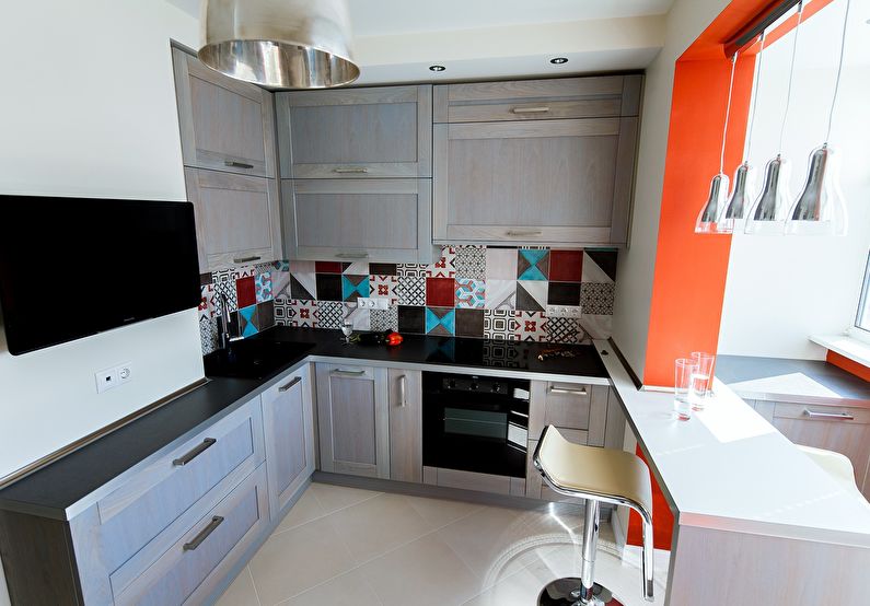 rectangular kitchen design photo