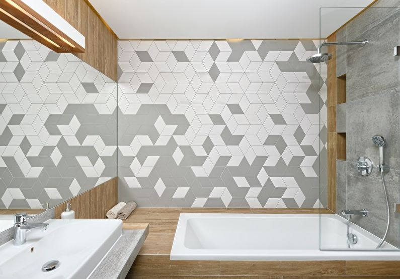 tiles and mosaics in the bathroom