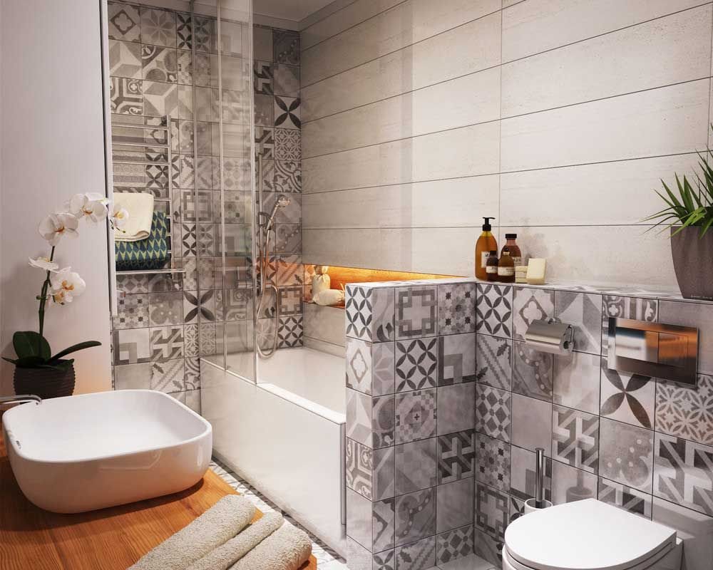 salle de bain design 6 m²