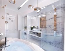 високотехнологичен дизайн на баня