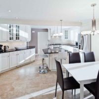 design of a bright kitchen in the house