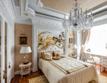 акцентна стена в класическата спалня