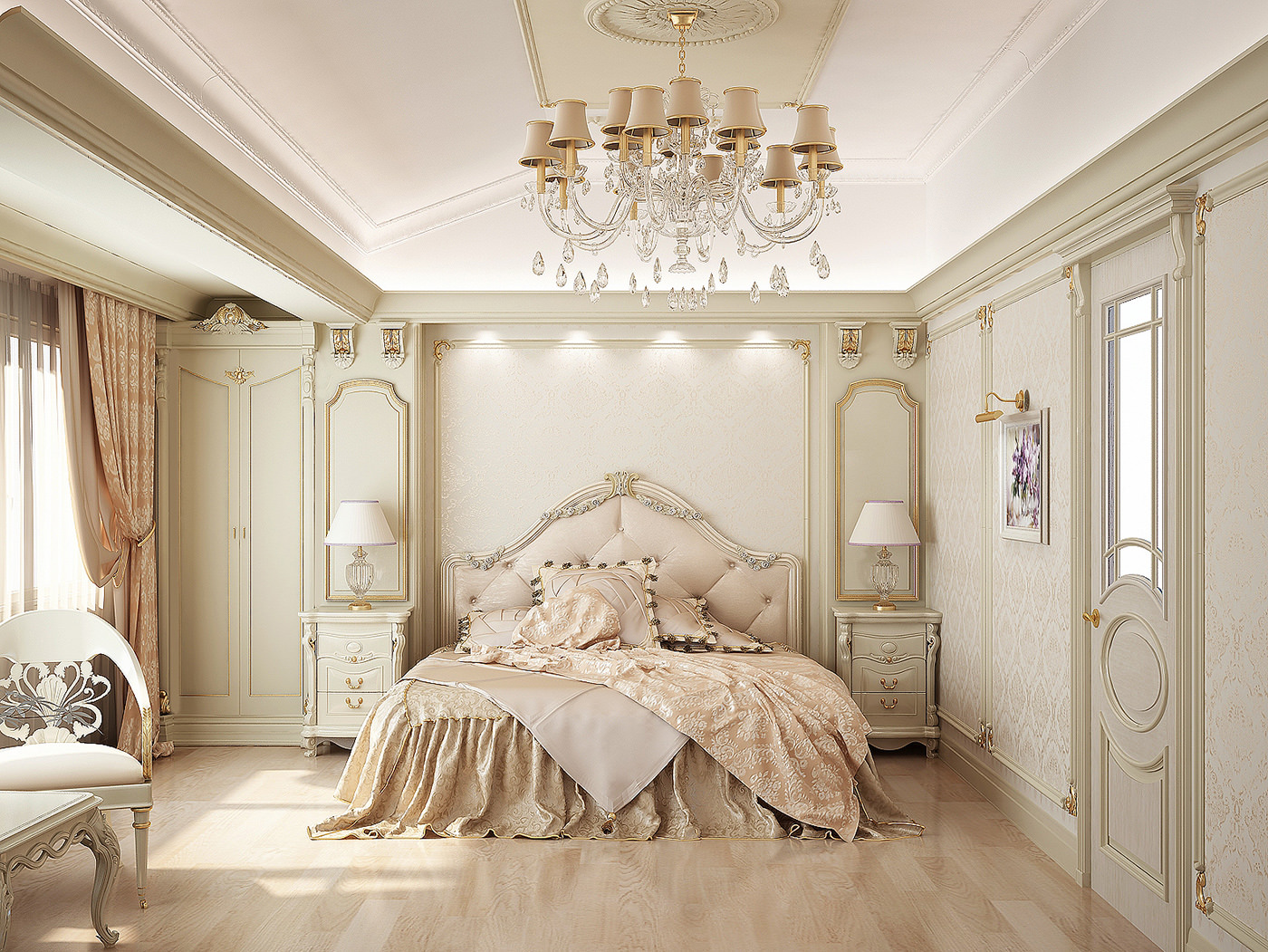 classic style bedroom interior