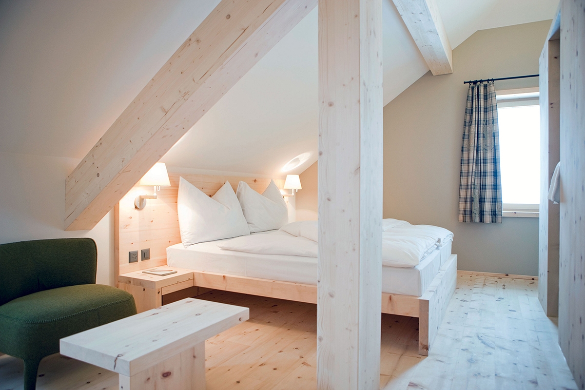 attic bedroom with floor heating
