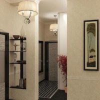 corridoio in un appartamento in una foto di design della casa di pannello