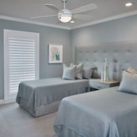 rectangular bedroom 16 sq m decor options