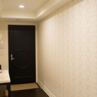 modern design hallway with wallpaper