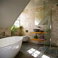 carrelage de salle de bain en pierre