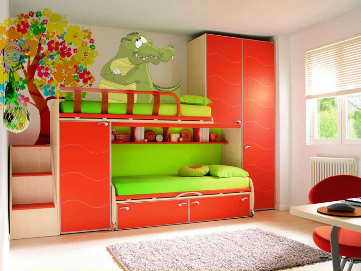 design photo of a nursery for a boy and a girl