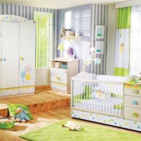 baby room for newborn white-green