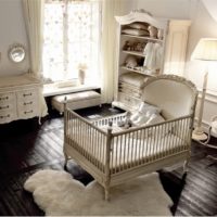 newborn baby room with crib
