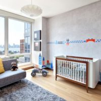 children's room for a newborn light design