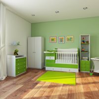 baby room for newborn green tones
